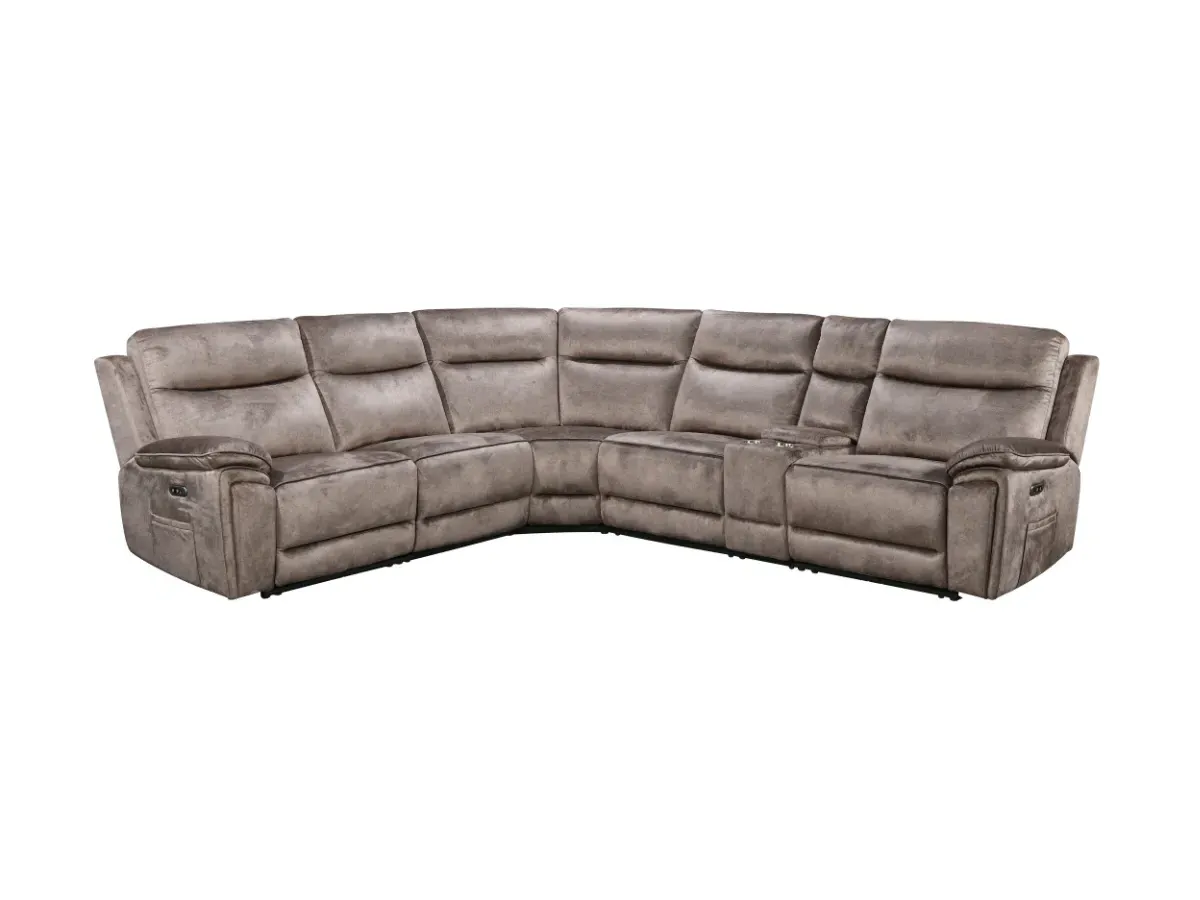 Corner Electric Recliner Sofa - Microfiber image