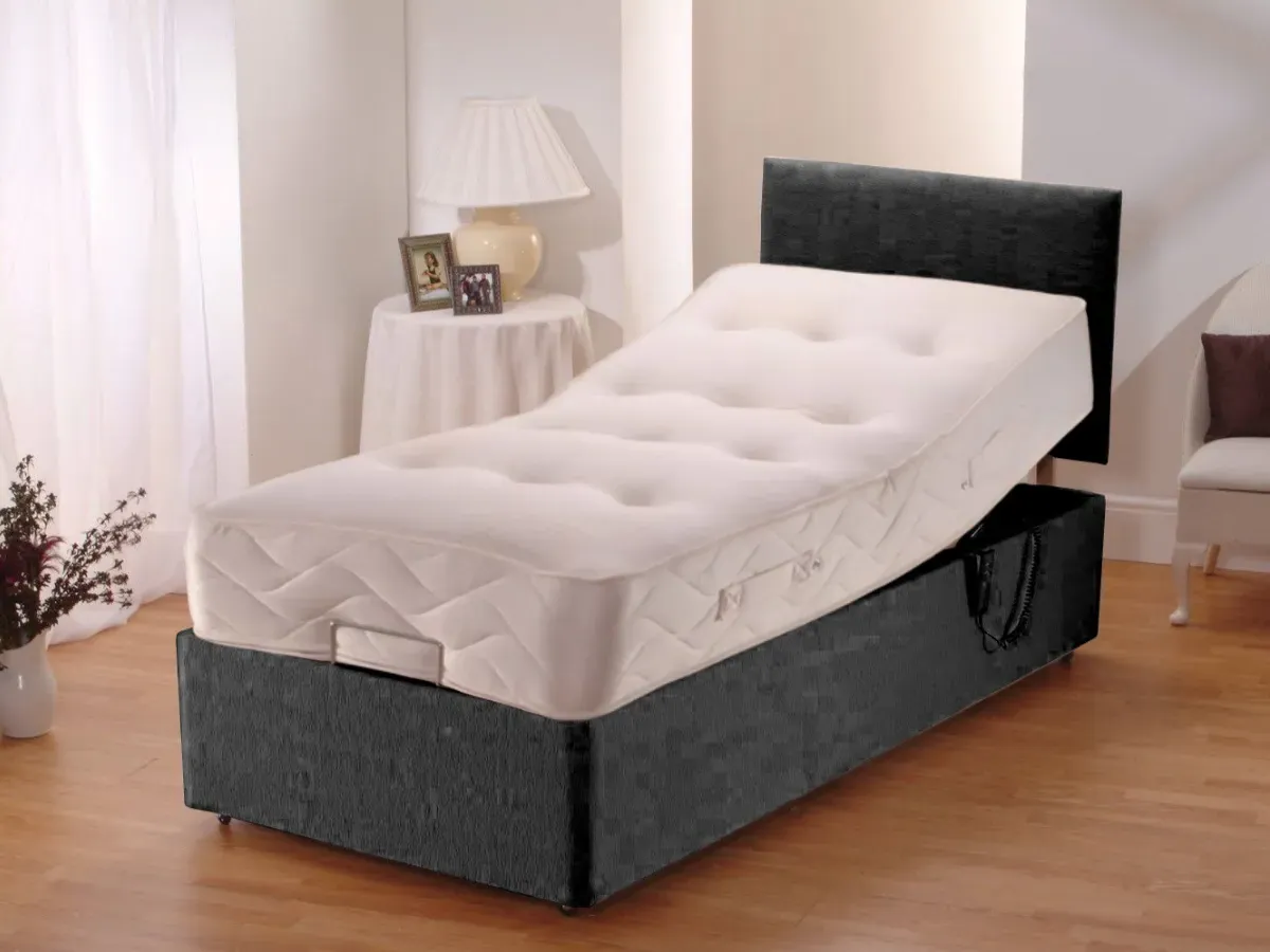 Electric Adjustable Bed with Mattress - Chenille