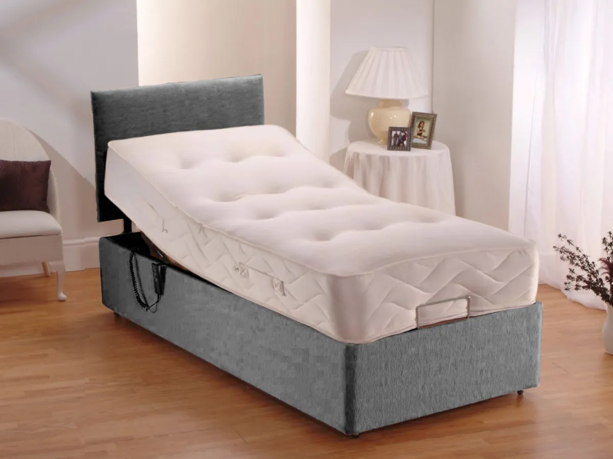 Electric Adjustable Bed with Mattress - Chenille