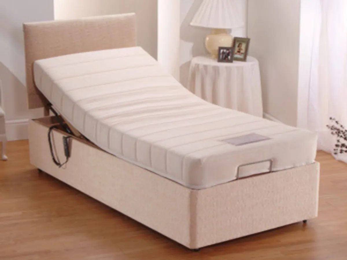 Electric Adjustable Bed with Memory Foam - Chenille