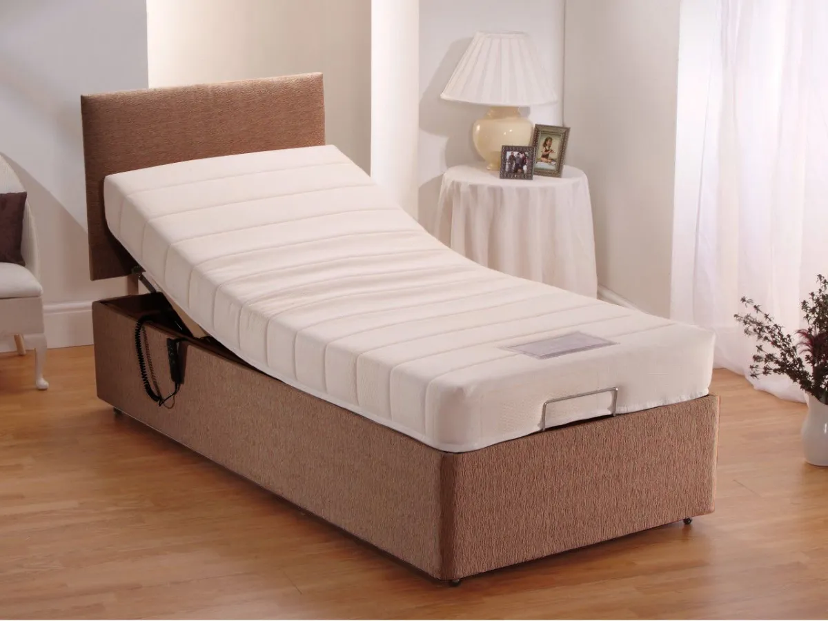Electric Adjustable Bed with Memory Foam - Chenille