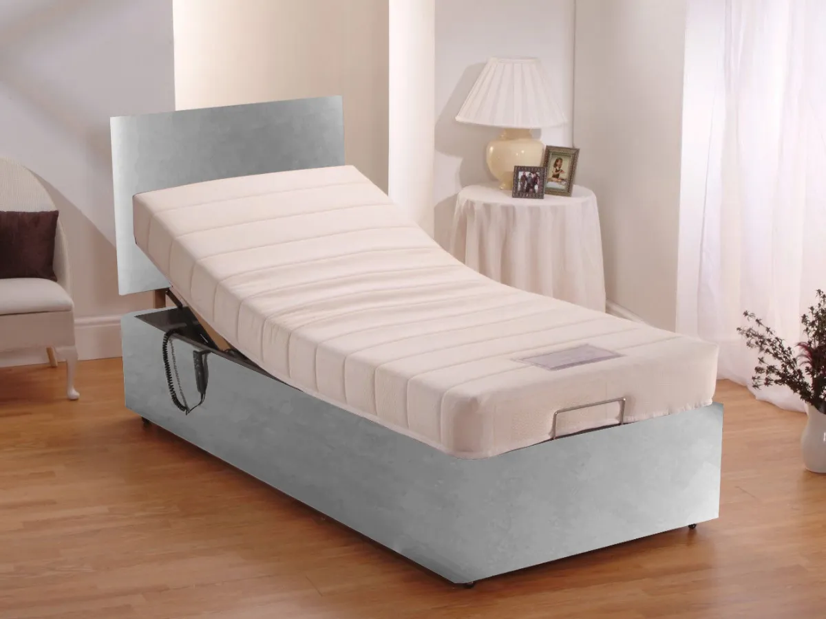 Electric Adjustable Bed with Memory Foam - Chenille