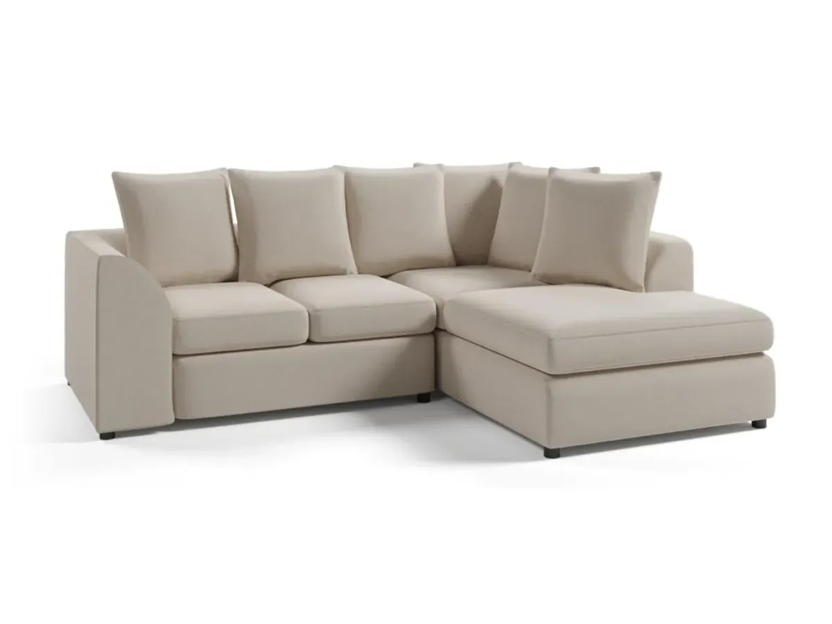 Left Corner Sofa with Storage - Cream, Linen image