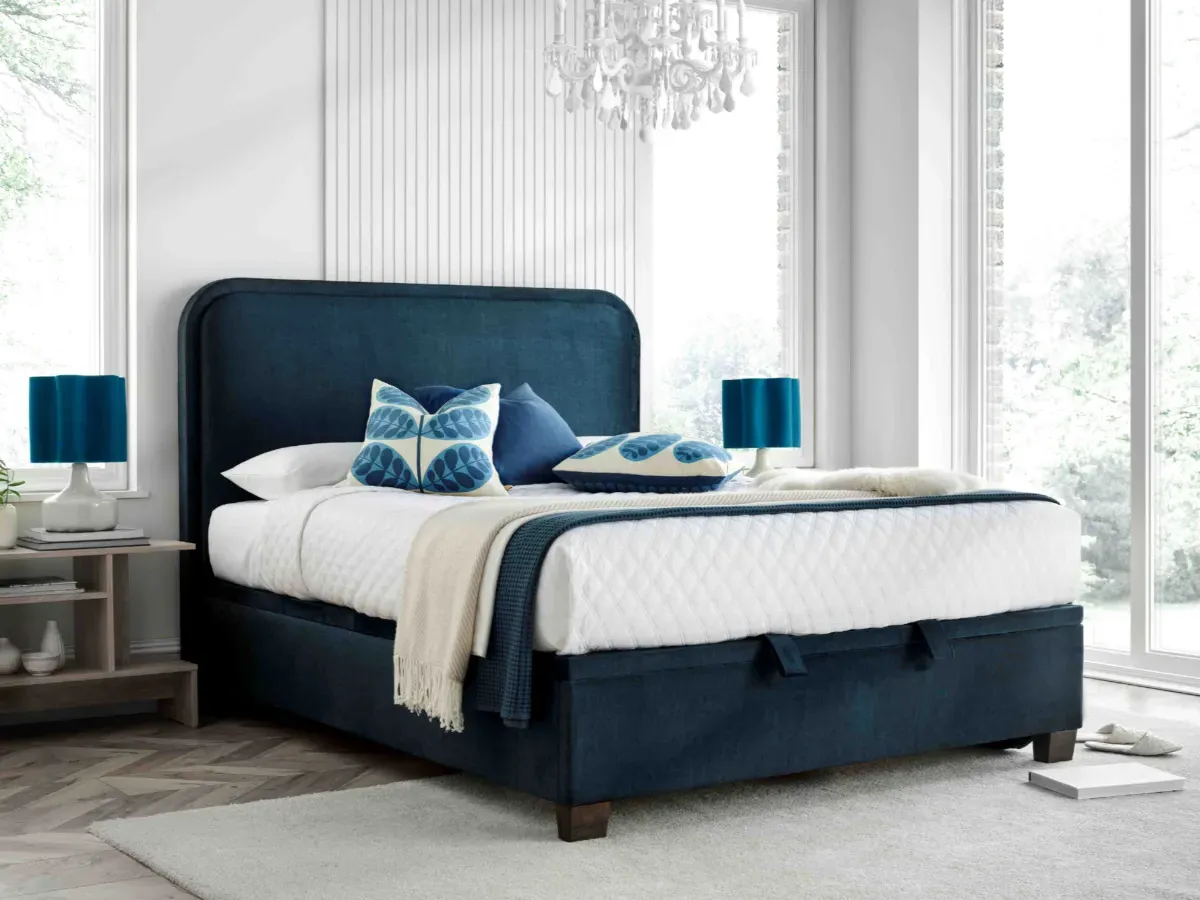 Ottoman Bed Frame with Storage - Velvet