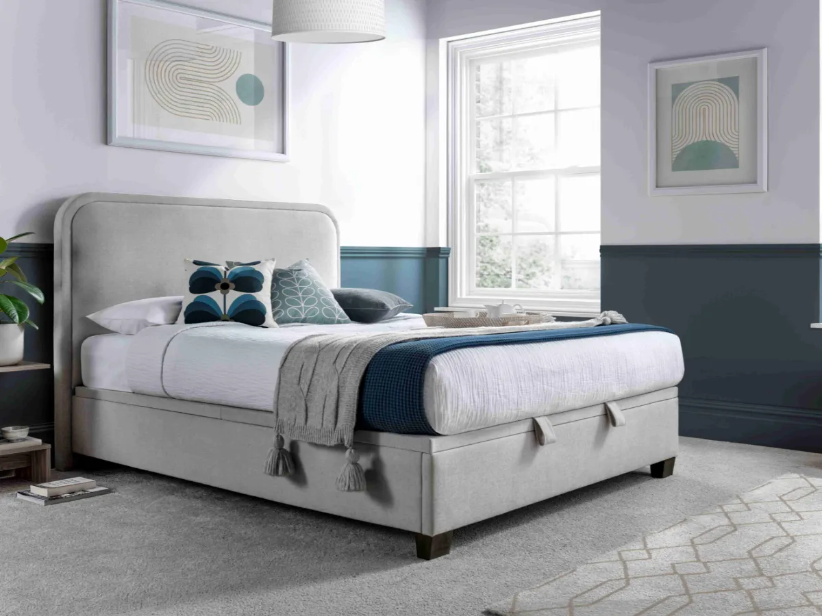 Ottoman Bed Frame with Storage - Velvet image
