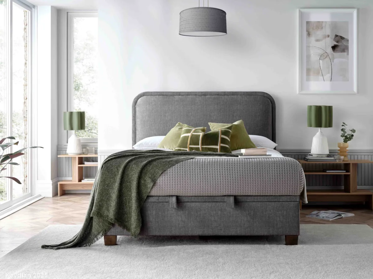 Ottoman Bed Frame with Storage - Velvet image