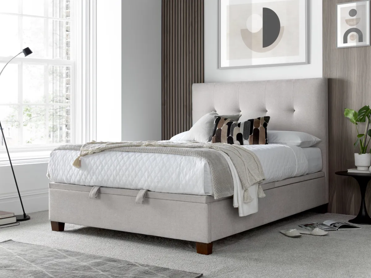 Ottoman Bed with Storage - Fabric