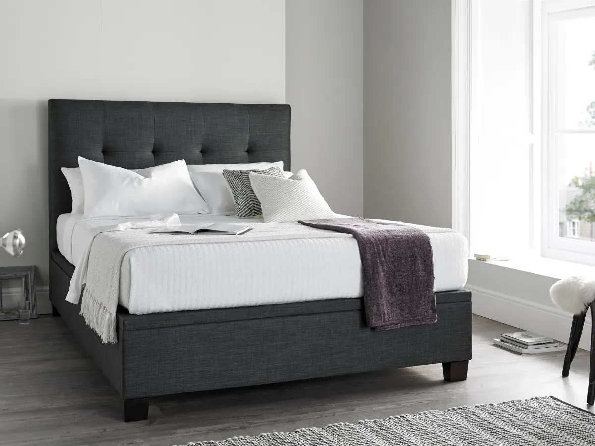 Ottoman Bed with Storage - Fabric