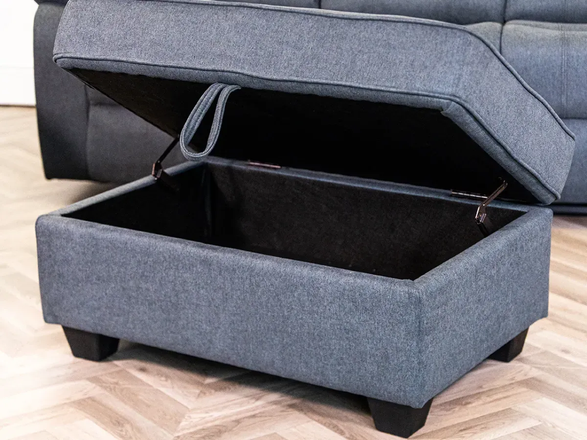 Storage Ottoman with Lift Top - Grey, Chenille image