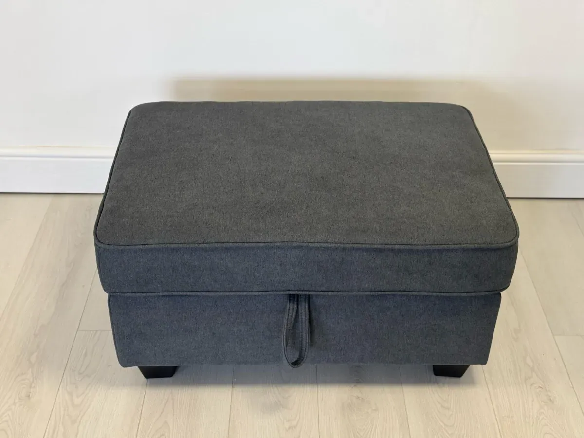 Storage Ottoman with Lift Top - Grey, Chenille image