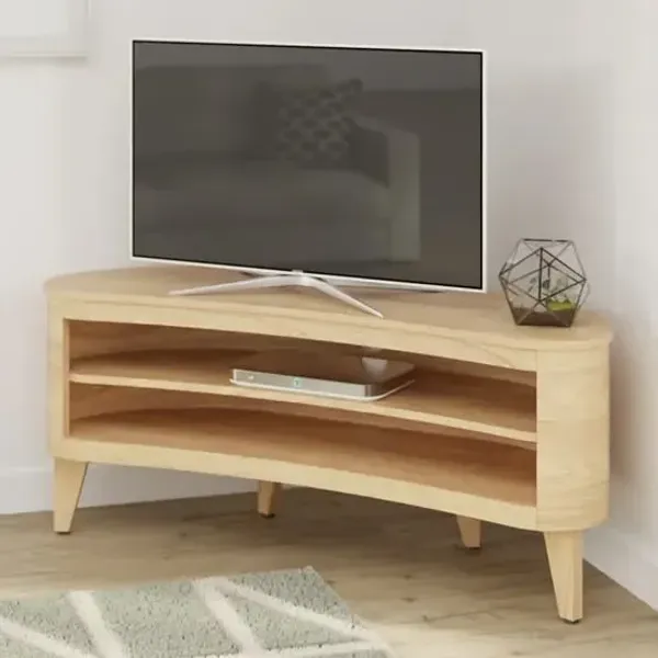 Anfossi Wooden Corner TV Stand In Oak product