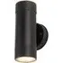 2 Light Cylinder Wall Bracket - Black