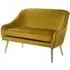 2-Seater Sofa - Mustard, Velvet
