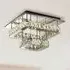 2 Tier Flush LED Ceiling Light with Crystal Glass - Chrome