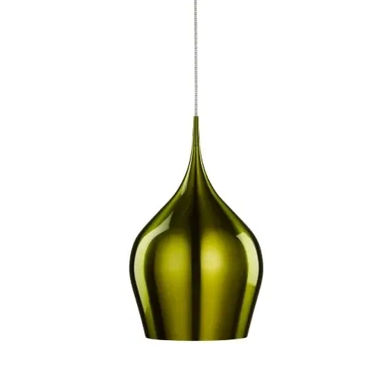 26cm Bell Pendant Light - Green, Aluminium