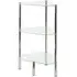 3 Tier Corner Display Unit - Clear Glass, Chrome