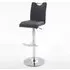 Aachen Gas Lift Bar Stool - Black, Faux Leather