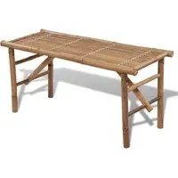 Aahna Folding Garden Bench - Natural, Bamboo