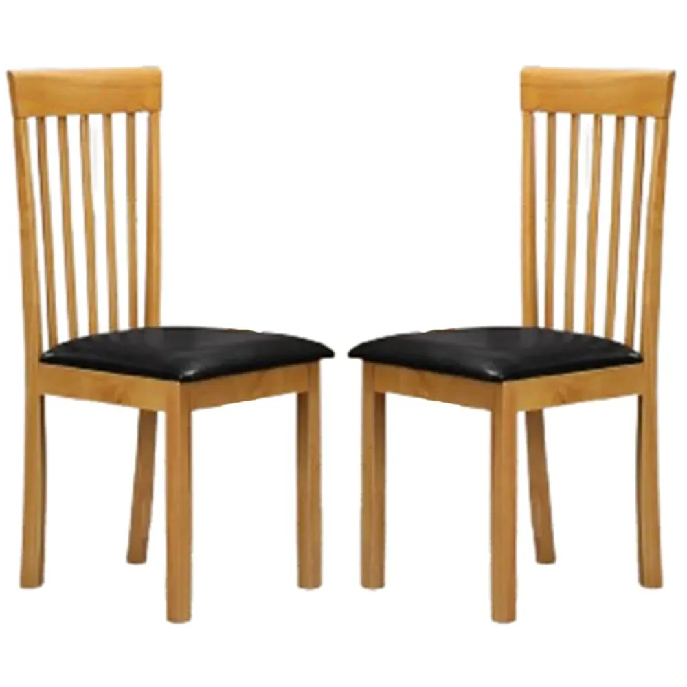 Aalto Dining Chairs Pair - Natural Wood image