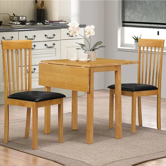 Aalto Drop Leaf Dining Set with 2 Chairs - Oak, MDF product