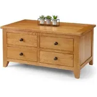 Aaralyn Coffee Table with 4 Drawers - Oak