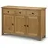 Aaralyn Wooden Sideboard with 3 Doors 3 Drawers - Waxed Oak