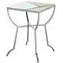 Aarox Square Side Table - Silver, Glass