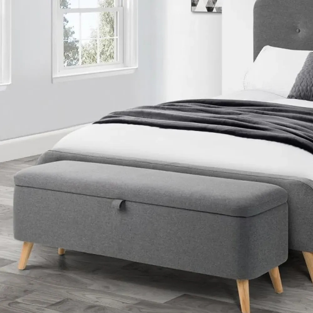 Abana Fabric Blanket Box - Grey image