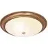 Abbeville Glass Flush Ceiling Light - Antique Brass