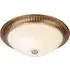 Abbotsford Glass Flush Ceiling Light - Antique Brass