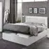 Abby King Size Ottoman Bed with Storage - White, High Gloss