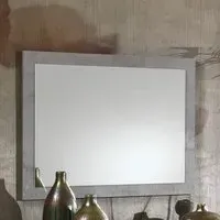 Abby Rectangular Wall Mirror - Grey Marble Effect