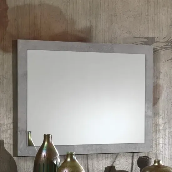 Abby Rectangular Wall Mirror - Grey Marble Effect image