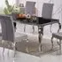 Abdon Rectangular Dining Table - Black, Glass