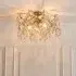 Aberdeen Glass Semi-Flush Ceiling Light - Gold