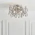 Aberdeen Glass Semi-Flush Ceiling Light - Silver