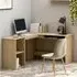 Aberdeen L-Shaped Corner Desk with Storage - Sonoma Oak
