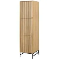Abilene 2-Door Wardrobe - Oak, Black
