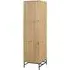 Abilene 2-Door Wardrobe - Oak, Black