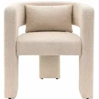 Abilene Fabric Armchair with Black Legs - Taupe