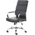 Abingdon Office Chair with Chrome Arms - Black, Leather