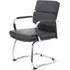 Abingdon Office Chair with Chrome Legs - Black, Leather