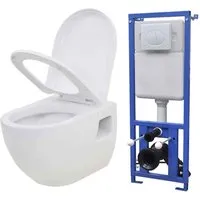 Abingdon Wall Hung Toilet Pack with Soft Close Seat - White, Ceramic alternate view
