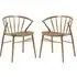 Abiquiu Dining Chairs in Pair - Antique Oak, Beech Wood