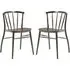 Abiquiu Side Dining Chairs in Pair - Antique Grey, Beech Wood
