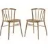 Abiquiu Side Dining Chairs in Pair - Antique Oak, Beech Wood