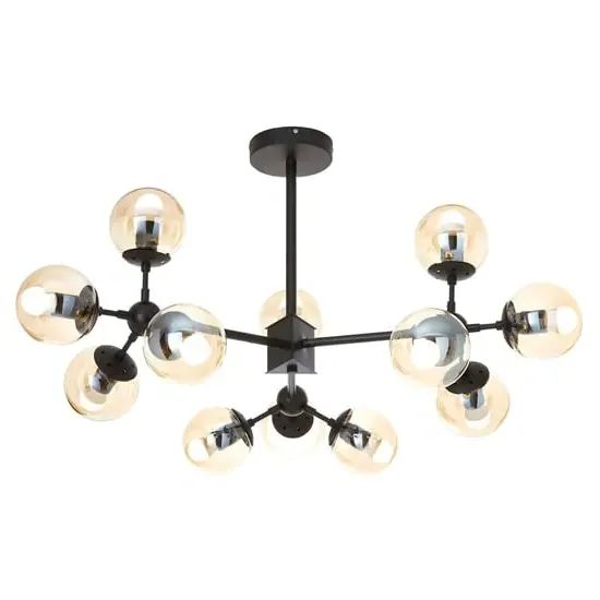 Abita 12 Bulbs Pendant Light - Black