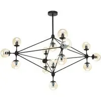 Abita 15 Bulbs Pendant Light - Black