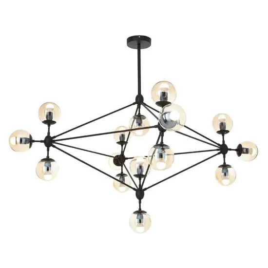 Abita 15 Bulbs Pendant Light - Black