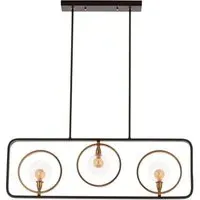 Abita 3 Bulbs Pendant Light - Black